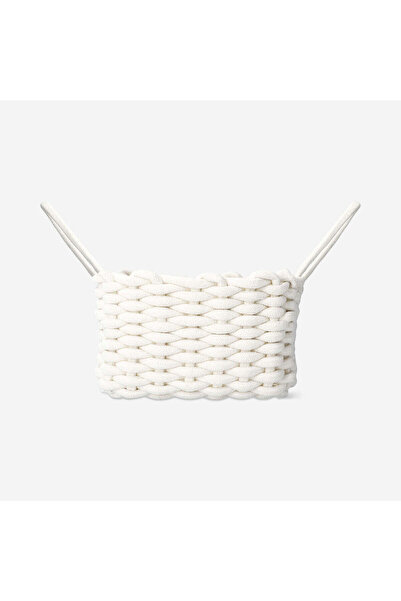 Flying Tiger Copenhagen Beyaz Örgülü Sepet 25 cm