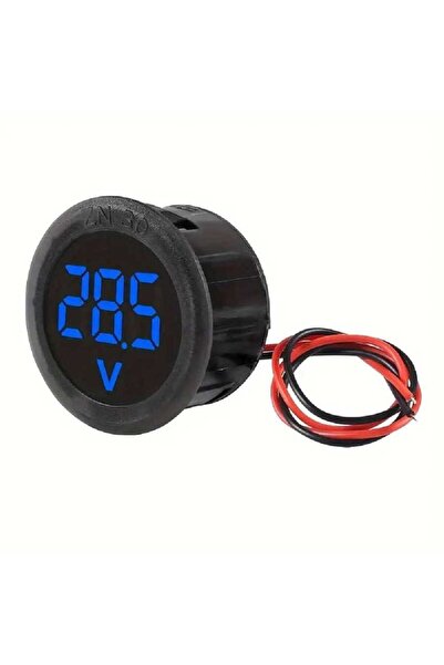 Temiz Pazar DC 4-100V Mavi LED Dijital Voltmetre – Araç, Karavan ve Akü Volta...