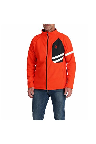 Spyder Men's Ski Fleece Wengen Bandit 2024-Orange/Black-XL