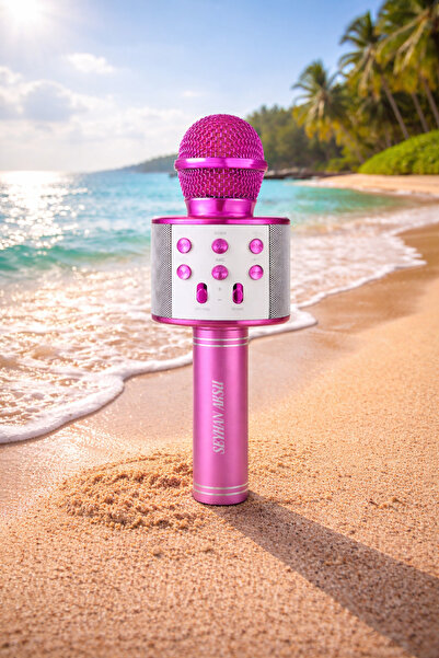 Yeşil Bilişim Karaoke Mikrofon Hoparlörlü Usb Flash Tf Kart Destekli Ses Deği...