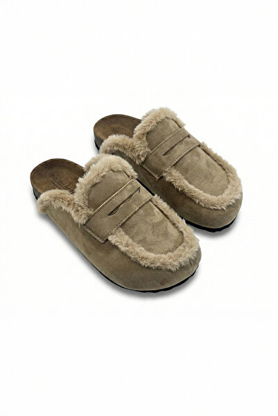 no miento Alka Fur Women's Vegan Leather Mink Sabo Slippers