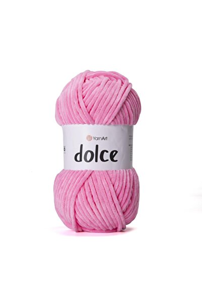 Yarnart Dolce - Velvet Hand Knitting Yarn Pink-858