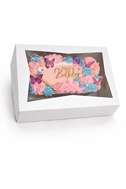 Ege Concept Life Asetat Pencereli Dikdörtgen Pasta Kutusu 25x17x9 cm | Pastan...