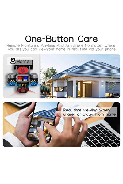 OEM Camera de securitate solara, cu consum redus – 4G, AI, senzor PIR, 3 lentile si 3 ecrane
