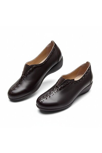 NE&VE SHOES Καφέ Δερμάτινα Ορθοπεδικά Γυναικεία Κλασικά Μητρικά Παπούτσια με ...