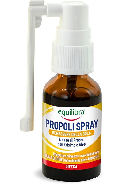 Equilibra Propolis Spray cu Aloe Vera si Uleiuri Esentiale, Supliment Alimentar Pentru Gat, 20 ml