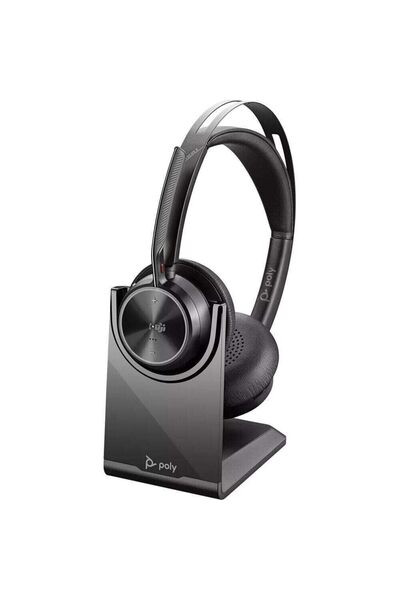 BRANDTECH سماعة رأس لاسلكية بتقنية بلوتوث من نوع Poly Voyager Focus 2 مع خاصي...