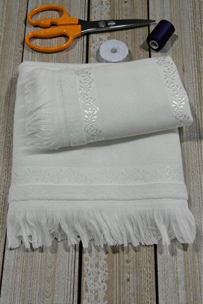 HAVLULAND FİESTA SOFT SAÇAKLI KADİFE ETAMİN İŞLEMELİK ÇEYİZLİK BOHÇALIK HAVLU...