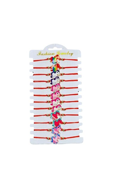 FASHION Set of 12 Multicolor Pony Bracelets