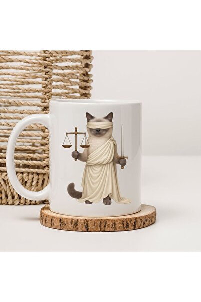 kubdekor Justice Cat Printed Mug