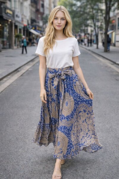 VELORACOO Bohem Viskon Çok Amaçlı Etek & Elbise