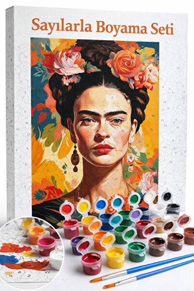 Aren Design Sayılarla Boyama Çerçeveli Hobi Seti Numaralı Tuval Fırça Boya Da...
