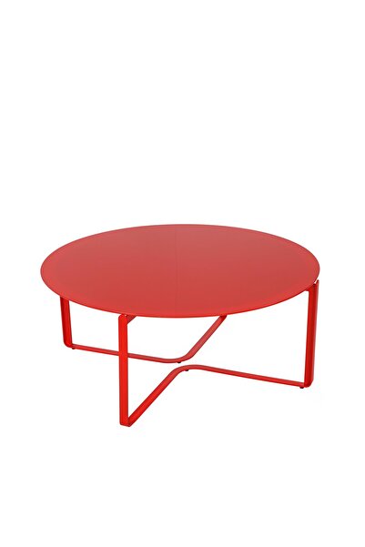 Madestr BETA Sehpa Ø100X42H cm Cam Tabla – Cam Sehpa, Orta Sehpa, Yuvarlak Sehpa