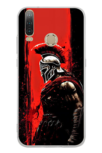 FLAMENKO حافظة هاتف شفافة بنمط واريور سبارتا متوافقة مع جهاز جنرال موبايل GM 10