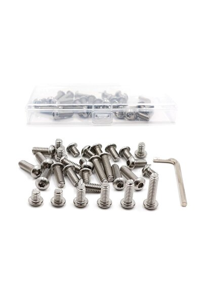 NO BRAND Pachet de 30 de șuruburi de 1/4 inch cu cheie