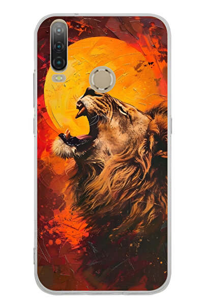 FLAMENKO حافظة هاتف شفافة بنمط الأسد متوافقة مع جهاز General Mobile GM 10