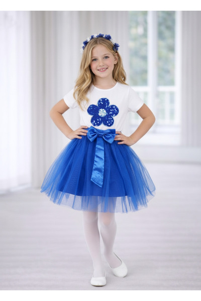 NACAR STORE Kız Çocuk 23 Nisan 29Ekim Gösteri Kıyafeti Kostüm Tütü Etek Kısa ...