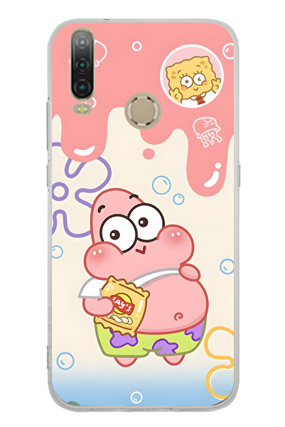 FLAMENKO حافظة هاتف شفافة بنمط باتريك ستار متوافقة مع جهاز جنرال موبايل GM 10