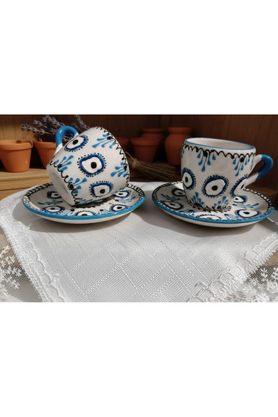 Meya design Chinese Ceramic Cup and Saucer Set – Handcrafted Decorative Coffe...