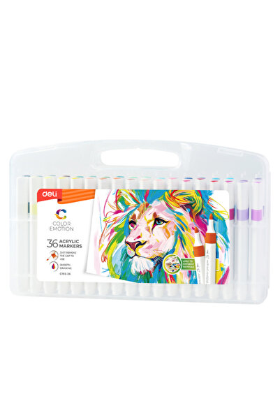 Deli ACRYLIC MARKERS SET 36 COLORS COLOR EMOTION
