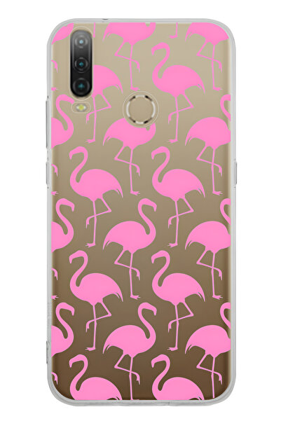 FLAMENKO حافظة هاتف شفافة بنمط فلامينجو متوافقة مع جهاز General Mobile GM 10