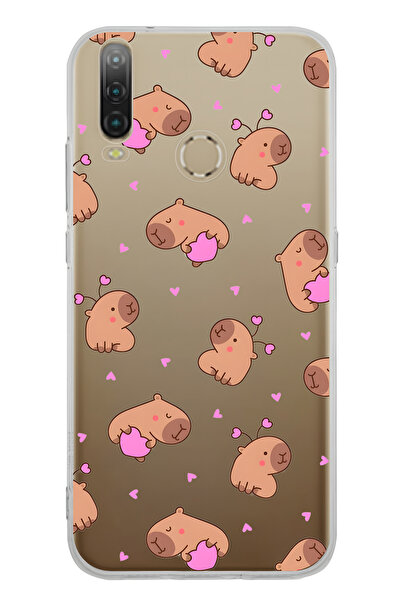 FLAMENKO حافظة هاتف شفافة بنمط كابيبارا لطيف متوافقة مع جهاز General Mobile G...