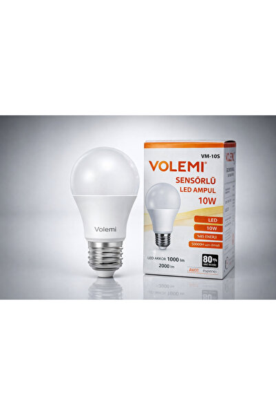 CT STONES Bec LED cu senzor Volemi Vm-10S 10W 2000 lumeni E27 Soclu de 50000 ...