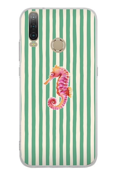 FLAMENKO حافظة هاتف شفافة بنمط حصان البحر متوافقة مع جهاز General Mobile GM 10