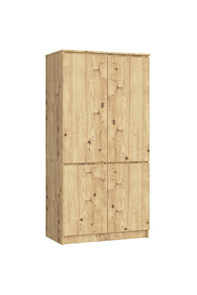 SERSIMO Dulap cu 4 uși, rafturi și bară pentru umerașe, PAL laminat, 90x51x18...