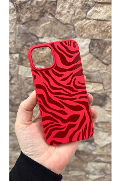 Vip Case iPhone 11 Compatible Red Zebra Patterned Silicone Shock Absorbing Cl...