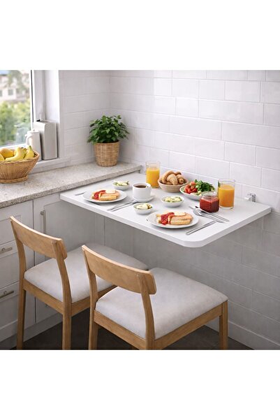 ADIM EBATLAMA Açılır Kapanır Çalışma Masası Mutfak Masası Katlanır Duvar Masa...