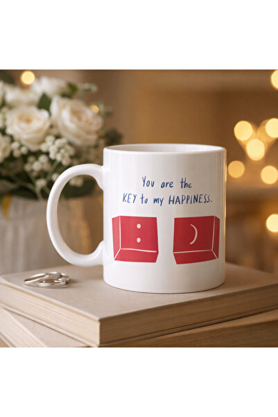 ELİZ BERRA MODA Model 25 – You Are the Key to My Happiness Designed Porcelain...