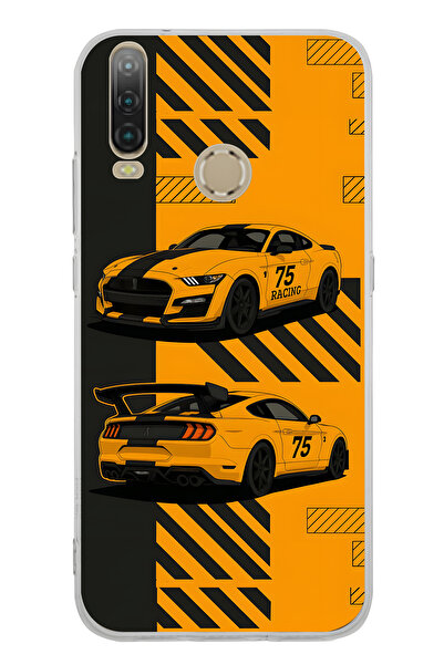 FLAMENKO General Mobile Gm 10 Compatible Yellow Race Car Patterned Transparen...