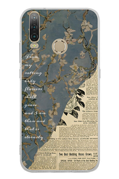 FLAMENKO حافظة هاتف شفافة بنمط الصحف القديمة المتوافقة مع جهاز General Mobile...