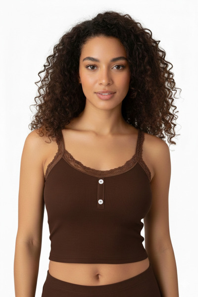 YPC TEKSTİL Kaşkorse Bustier Padded with Straps and Lace