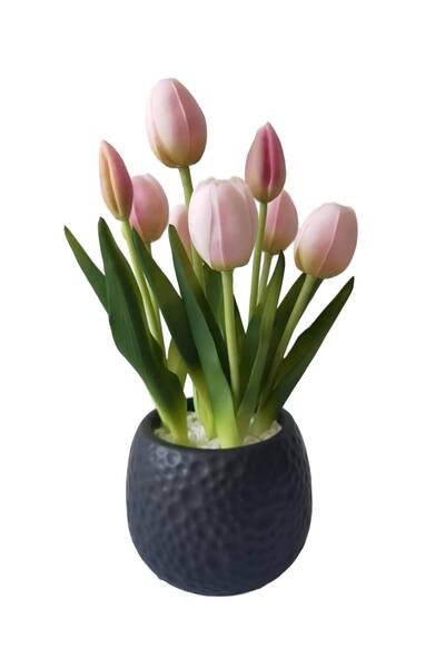 Noname Artificial pink tulips in a pot 32 cm