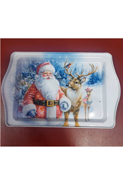 esdekor Small Themed Metal Tray Width 15.7cm Length 24.5cm 1 Piece