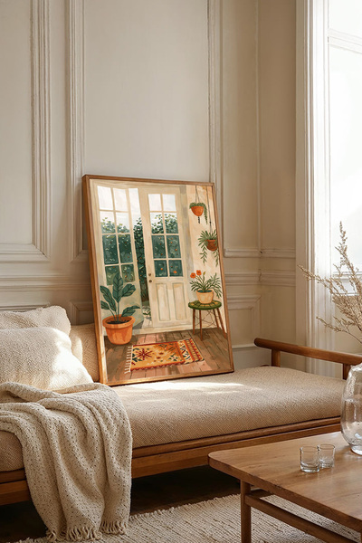 Dekorsiahome Tek Parça Ahşap Çerçeveli Tablo TK3267