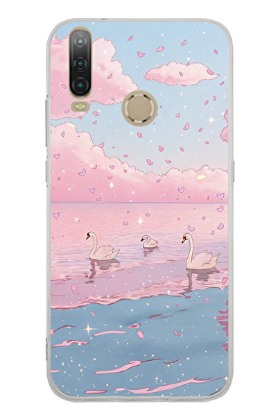 FLAMENKO حافظة هاتف شفافة متوافقة مع جهاز General Mobile GM 10 باللون الوردي ...