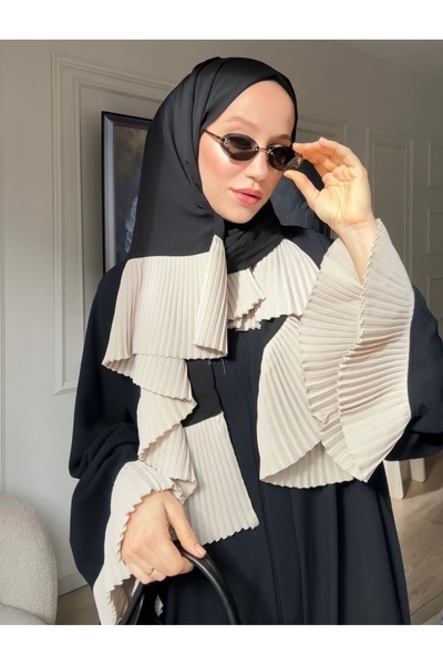 MODA S&S BZLİNE Piliseli abaya şal takım