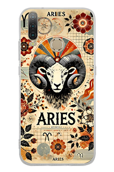 FLAMENKO حافظة هاتف شفافة بنمط برج الحمل متوافقة مع جهاز General Mobile GM 10