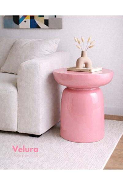 Velura Home & Living Fargo Mantar Yan Sehpa - Pembe