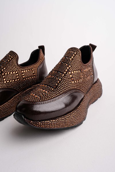 Madam Tarz Ljn-02-26 Thick Sole Stone Patterned Sports