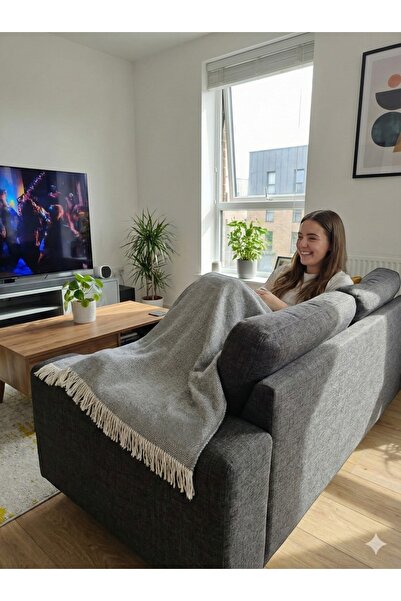 Cegmub Tv Battaniyesi 150x200 Yumuşak Pamuk Karışımlı Koltuk Yatak Örtüsü Ev ...