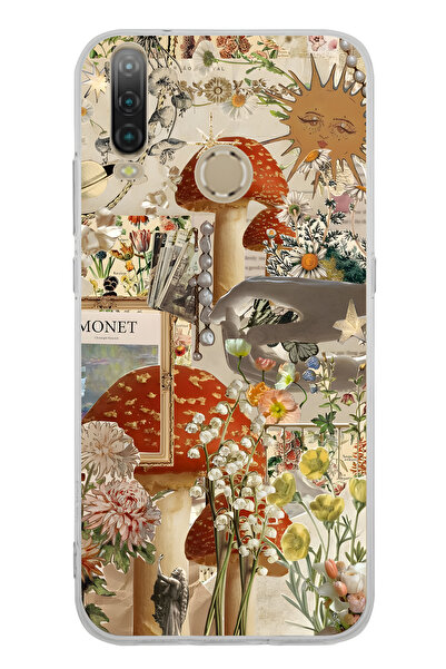 FLAMENKO حافظة هاتف شفافة بنمط حديقة الفطر متوافقة مع جهاز General Mobile GM 10