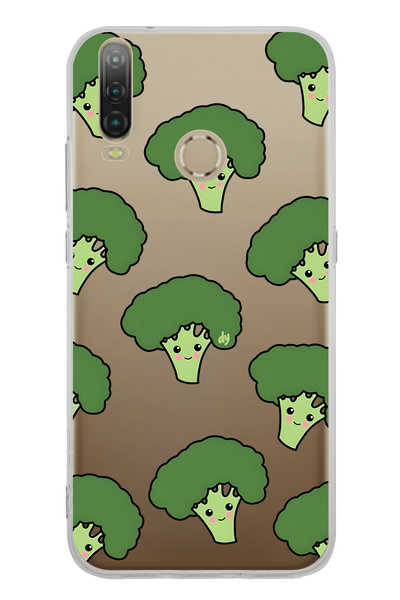 FLAMENKO حافظة هاتف شفافة بنمط البروكلي اللطيف متوافقة مع جهاز General Mobile...