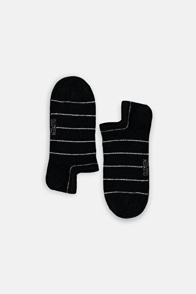 SUWEN Stripe Lurex Sneaker Çorap
