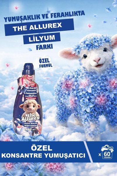 The Allurex Özel Konsantre Yumuşatıcı 1440 ml Lilyum Bahçesi Doğal Kokusu
