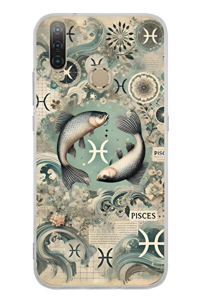 FLAMENKO حافظة هاتف شفافة بنمط برج الحوت متوافقة مع جهاز General Mobile GM 10