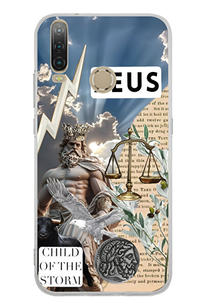 FLAMENKO حافظة هاتف شفافة بنمط زيوس متوافقة مع جهاز جنرال موبايل GM 10